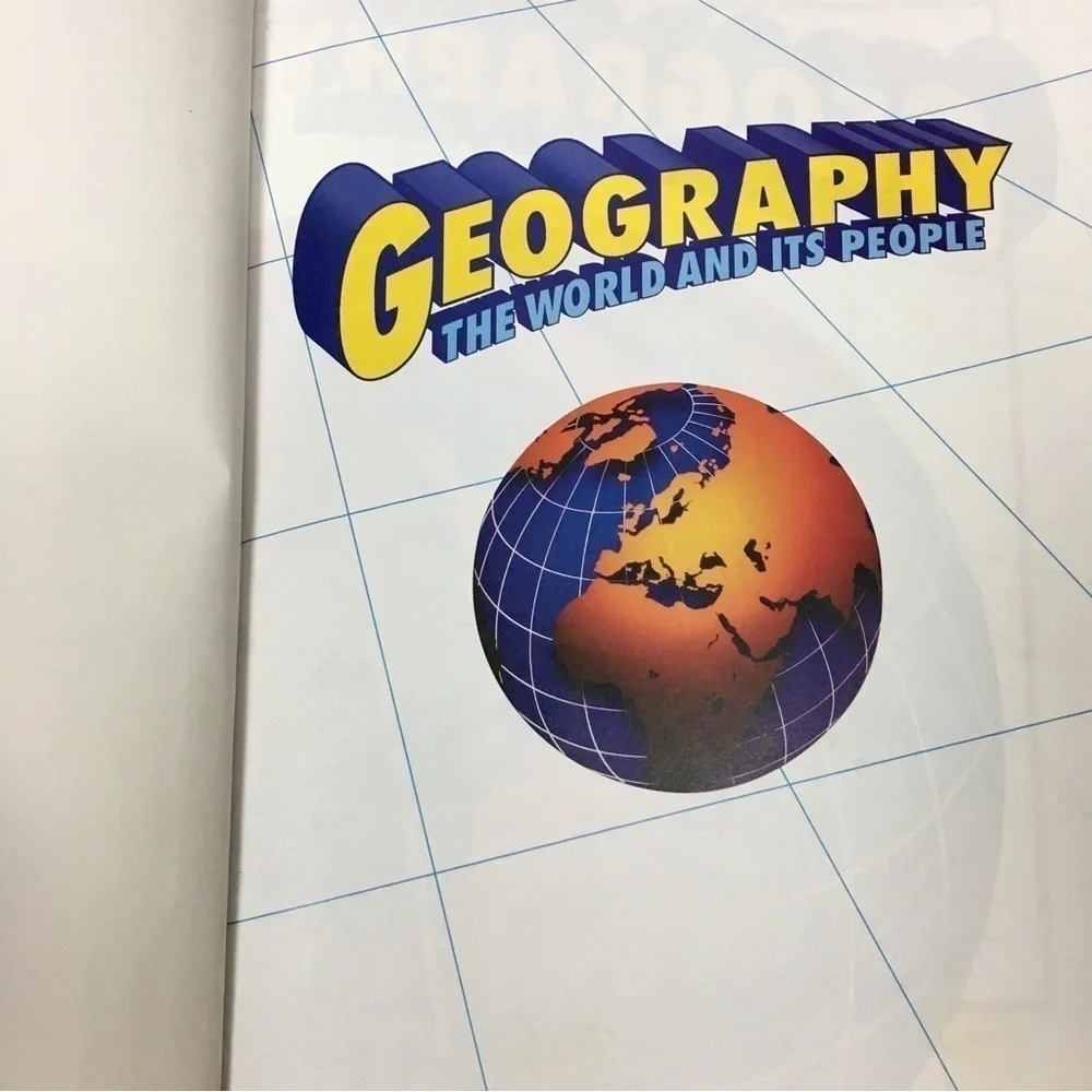 VINTAGE 1998 Geography Book The World and Its People National Geographic Society